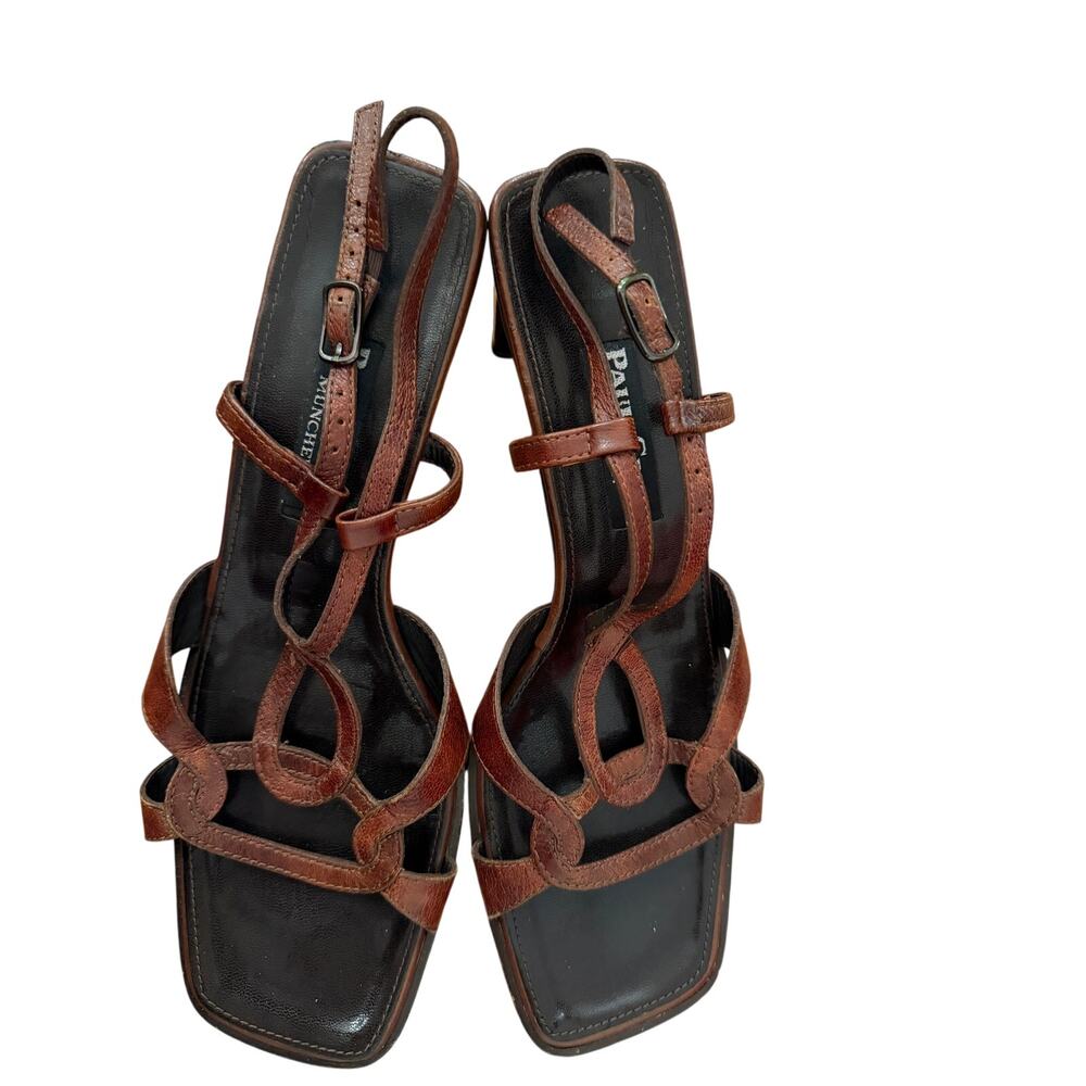 Paul Green Brown Heeled Sandals 2.5" Heel Never Worn Outside, Germany - EU40